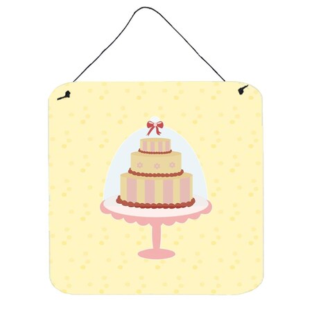 Carolines Treasures 3 Tier Cake on Yellow Wall or Door Hanging Prints BB7290DS66